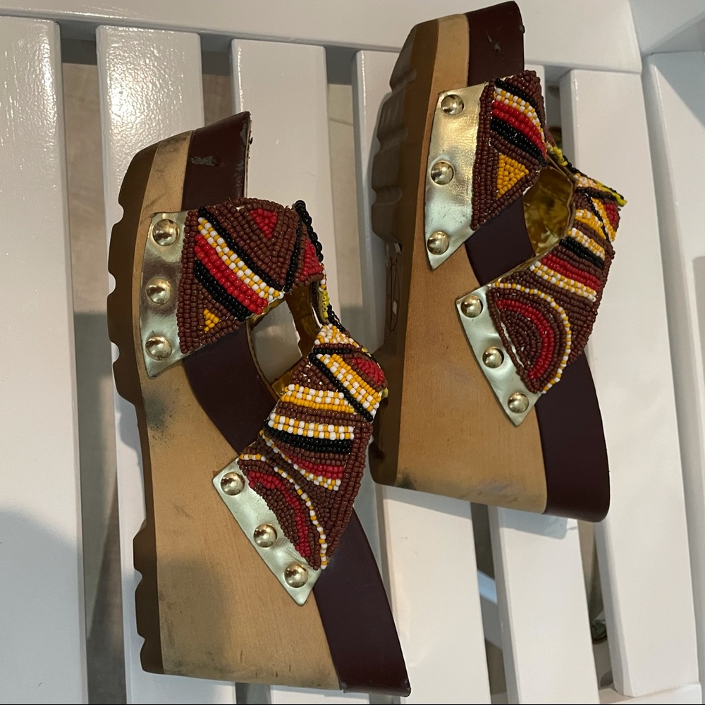 Vince Camuto Wedges Multi Colored Size 7.5 - image 4